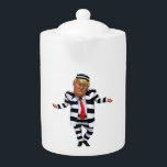 Trump in de gevangenis Draag Theepot<br><div class="desc">Trump in de gevangenis Draag</div>