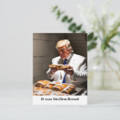 Trump in de gevangenis gestolen brood Grappig Briefkaart (Staand voorkant)