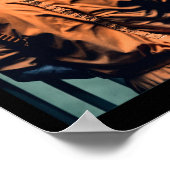 Trump in de gevangenis Sinaasappel jumpsuit hand g Poster (Hoek)