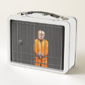 Trump in de gevangenis Witte Lunchbox (Achterkant)