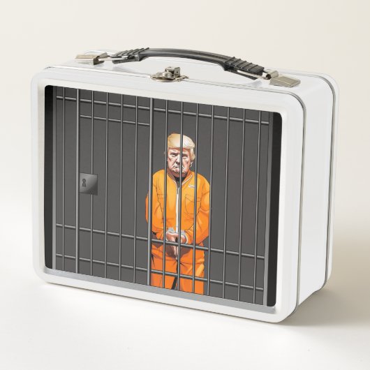 Trump in de gevangenis Witte Lunchbox (Voorkant)