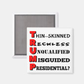 Trump in een notendop witte magneet (Voorkant / Achterkant)