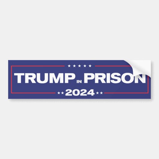 TRUMP in gevangenis 2024 Bumpersticker (Voorkant)