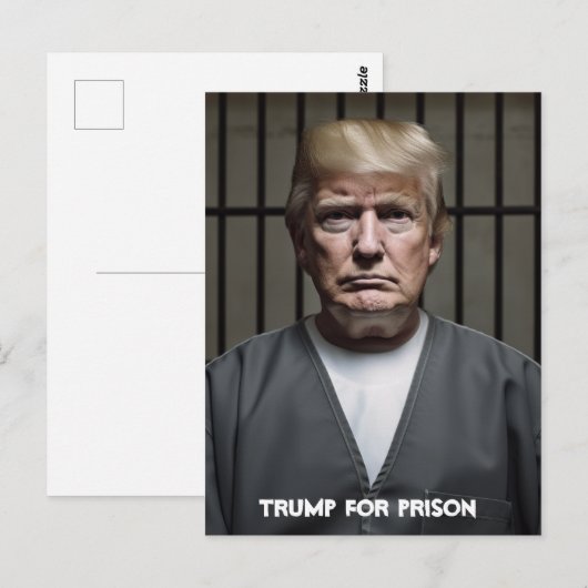 Trump in gevangenschap briefkaart (Voorkant / Achterkant)