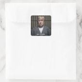 Trump in gevangenschap vierkante sticker (Tas)