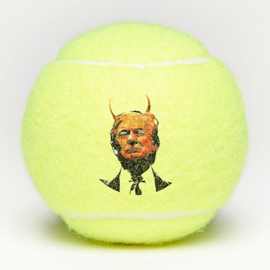 Trump in het gezicht tennisballen (Voorkant)