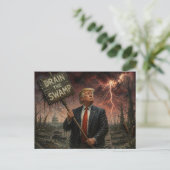 Trump in het moeras Bliksem in de lucht Briefkaart (Staand voorkant)