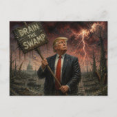 Trump in het moeras Bliksem in de lucht Briefkaart (Voorkant)