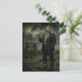 Trump in het moeras briefkaart (Staand voorkant)