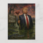 Trump in het moeras briefkaart (Voorkant)