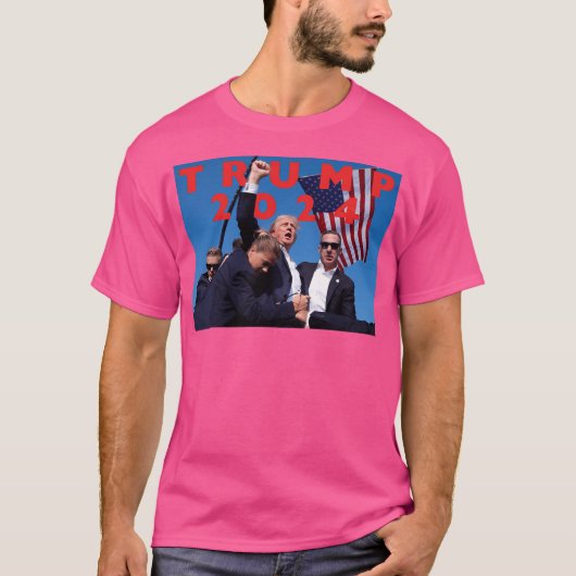 Trump in het oor geschoten t-shirt (Voorkant)