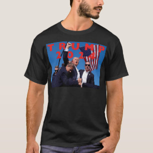 Trump in het oor geschoten t-shirt