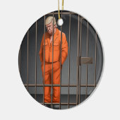 Trump in Jail Ceramic Circle Ornament (Links)