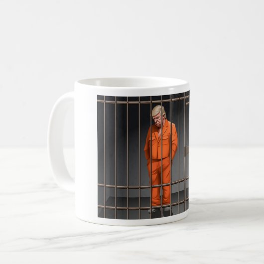 Trump in Jail Classic Mok, 11 oz Koffiemok (Voorkant links)