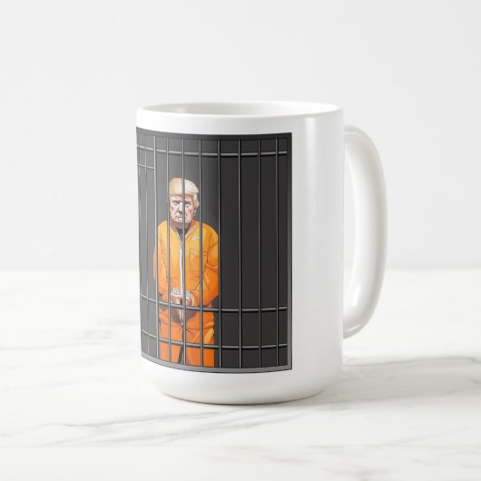 Trump in Jail Classic Mok, 15 oz Koffiemok (Voorkant rechts)