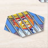 Trump in Jail Custom Hexagon Onderzetters (Schuin)