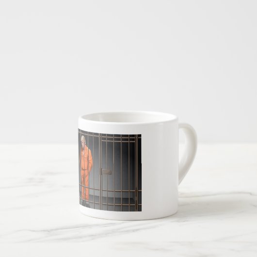 Trump in Jail Espresso Mok (Voorkant rechts)