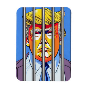 Trump in Jail Flexible Photo Magnet Magneet