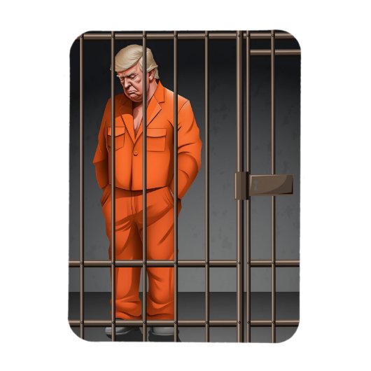 Trump in Jail Flexible Photo Magnet Magneet (Verticaal)