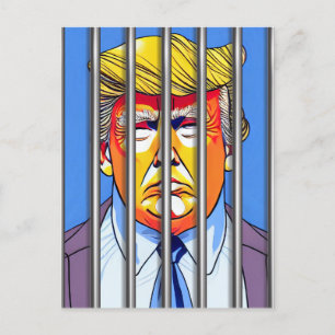 Trump in Jail Post Kaart, formaat: standaard Brief Briefkaart