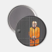 Trump in Jail Standard, 2¼-inch cirkelmagneet Magneet (Voorkant / Achterkant)