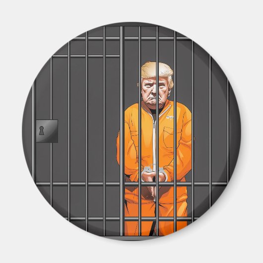 Trump in Jail Standard, 2¼-inch cirkelmagneet Magneet (Voorkant)