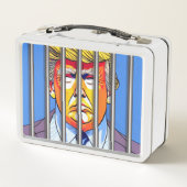 Trump in Jail White Lunchbox (Achterkant)