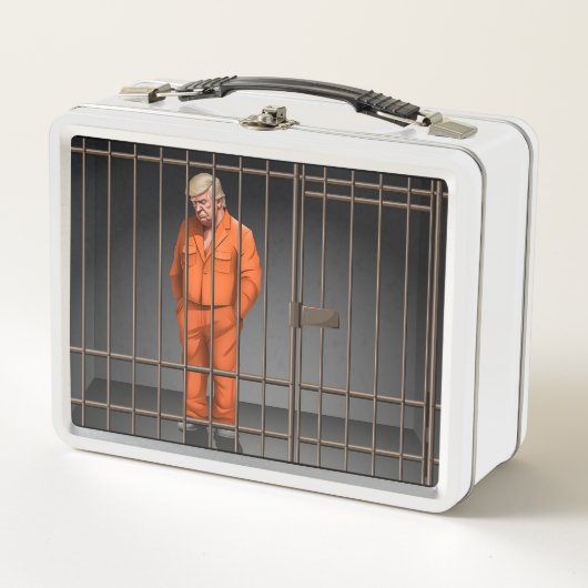 Trump in Jail White Lunchbox (Voorkant)