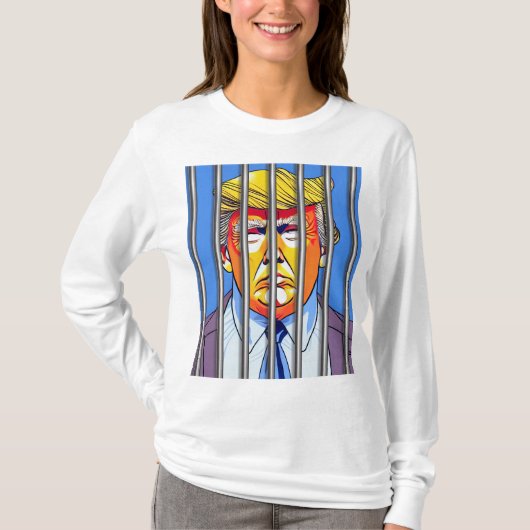 Trump in Jail Women's Basic Long Sleeve T-Shirt (Voorkant)