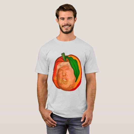 Trump in Peach Mannen Basic T-Shirt, Impeach Shirt (Voorkant volledig)