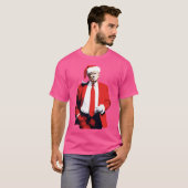 Trump in rode suite als kerstman t-shirt (Voorkant volledig)