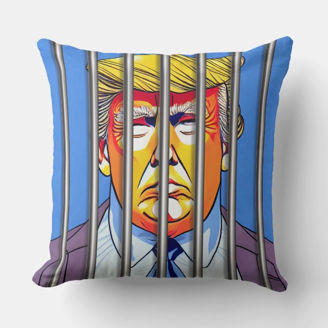 Trump in Sierkussen 20 x 20 inch bij borgtocht (Voorkant)