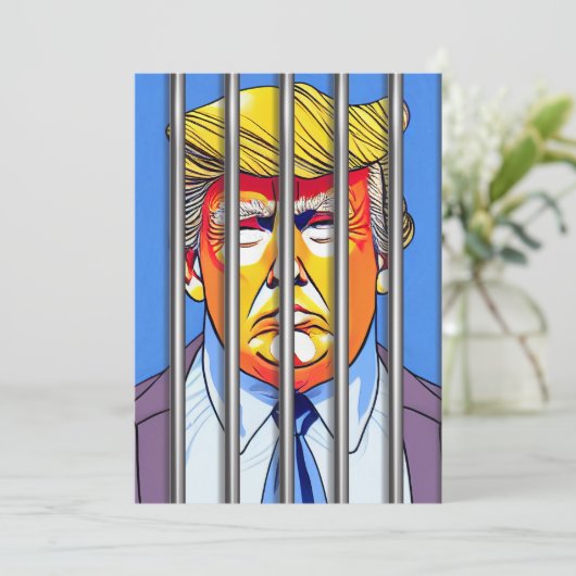 Trump in vier kwartalen, 5 x 7 inch flatje, bedank bedankkaart (Staand voorkant)