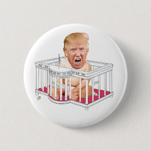 Trump in White House Playpen Ronde Button 5,7 Cm