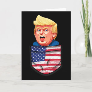 Trump in zak Amerikaanse vlag Grappige Trump 2024 Kaart