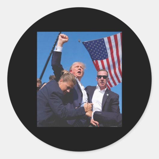 Trump Ination-poging Ronde Sticker (Voorkant)