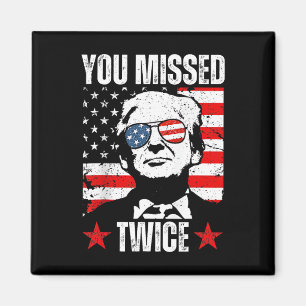 Trump Ination-poging Trump 2024 die je twee keer h Magneet