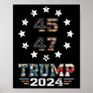 Trump Ination-poging Trump 2024 die je twee keer h Poster