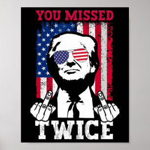 Trump Ination-poging Trump 2024 die je twee keer h Poster
