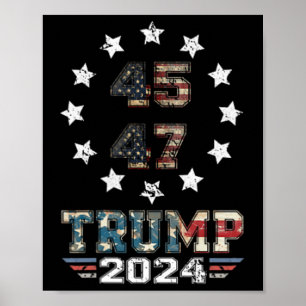 Trump Ination-poging Trump 2024 die je twee keer h Poster