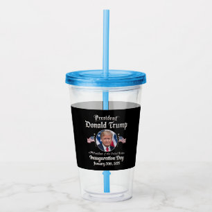 Trump inauguratie dag 2025 47e president van de VS Acryl Drinkbeker