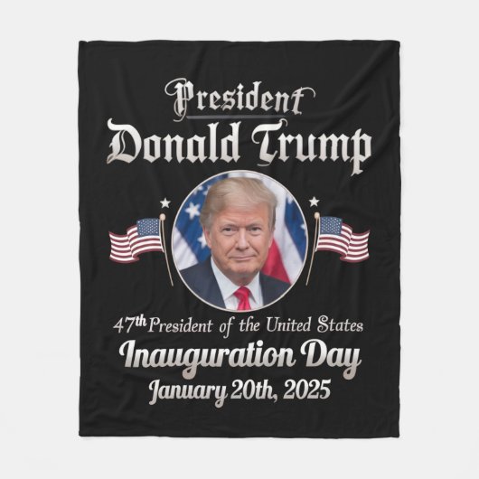 Trump inauguratie dag 2025 47e president van de VS Fleece Deken (Voorkant)