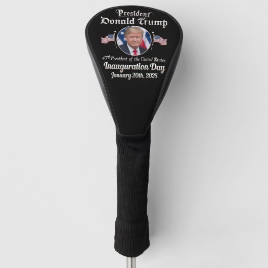 Trump inauguratie dag 2025 47e president van de VS Golfheadcover (Voorkant)