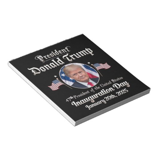 Trump inauguratie dag 2025 47e president van de VS Notitieblok (Schuin)