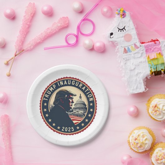Trump inauguratie dag 2025 Trots Maga  Papieren Bordje (Feest)