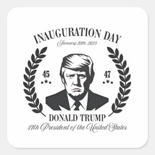 Trump inauguratie dag 2025 Trots Maga  Vierkante Sticker
