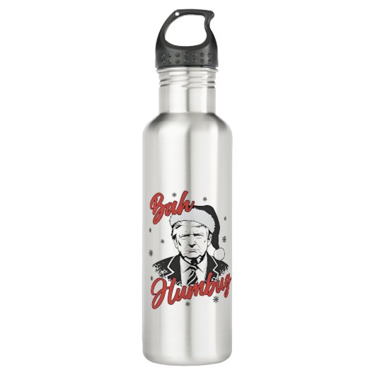 Trump inauguratie dag kerst Sinterklaas bah humbug Waterfles (Voorkant)
