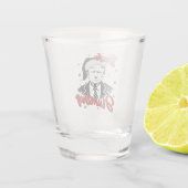 Trump inauguratie dag Kerstman bah humbug Shot Glas (Achterkant)