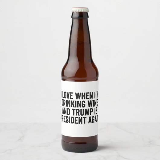 Trump inauguratie Dag Wijnliefhebbers    Bier Etiket (Voorkant)