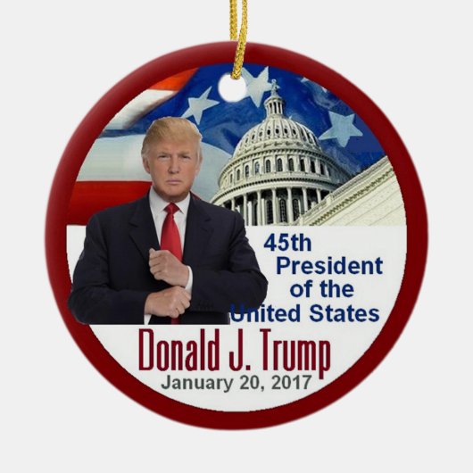 TRUMP-inauguratie Keramisch Ornament (Voorkant)